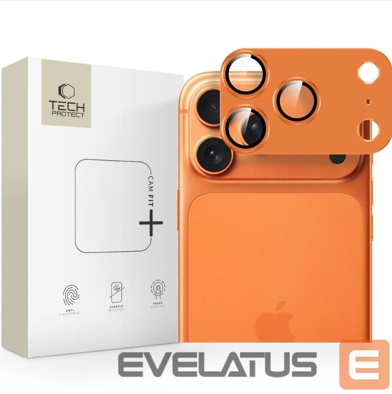 Protective glass Tech-Protect Apple IPHONE 17 PRO APARATU TECH-PROTECT CAMFULL FIT Cosmic Orange