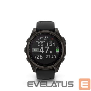 Smart watches Garmin  Fenix 8 – 47 mm, Solar, Sapphire Sapphire, Carbon grey DLC titanium with Black/pebble grey/ 010-02906-11