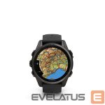 Smart watches Garmin  Fenix 8 – 43 mm, AMOLED Sapphire, Carbon grey DLC titanium with Black/pebble grey silicone band/ 010-02903-21