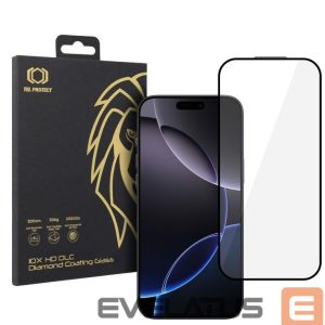 Back panel cover iLike Apple Iphone 16 Pro Max 10X HD DLC Diamond Coating Tempered Glass Black