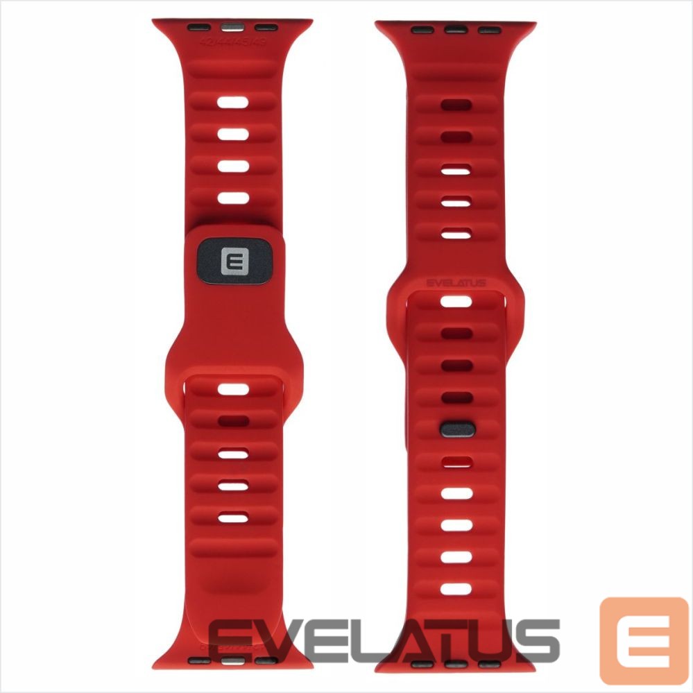 Strap Evelatus Evelatus Watch 38/40/41 Sport Silicone Loop Dark Cherry