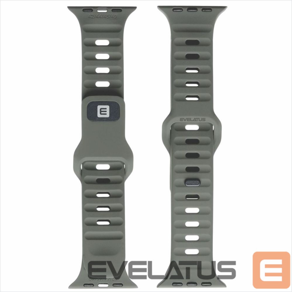 Strap Evelatus Evelatus Watch 42/44/45 Sport Silicone Loop Dark Gray