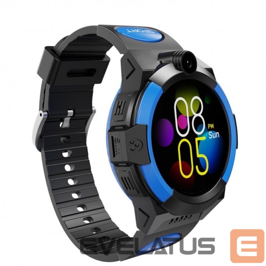 Smart watches iWear LT32 Durable 4G Sim GPS Tracking IP67 Kids Watch & Phone Call with Chat Camera Black Blue