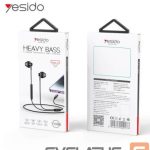 Wired headphones yesido  YH48 Aluminum Alloy In-ear Earphone With Remote Control IP Interface Wired Headphone Black