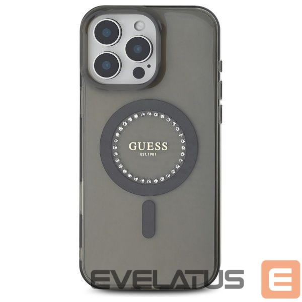 Other Phone Accessory Guess Guess IML Rhinestones MagSafe iPhone 16 Pro Case - Black