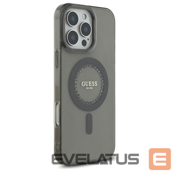 Other Phone Accessory Guess Guess IML Rhinestones MagSafe iPhone 16 Pro Case - Black