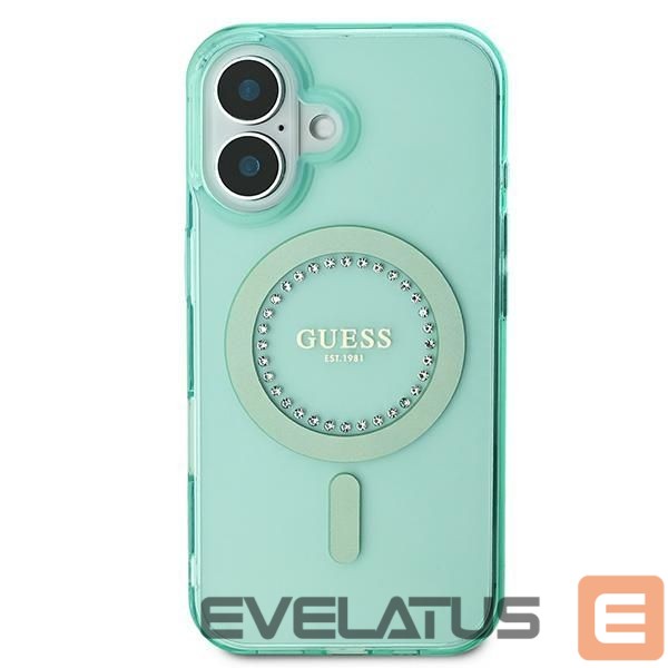 Other Phone Accessory Guess Guess IML Rhinestones MagSafe iPhone 16 Plus Case - Green