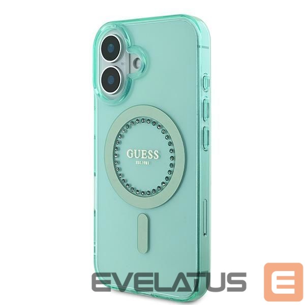 Other Phone Accessory Guess Guess IML Rhinestones MagSafe iPhone 16 Plus Case - Green