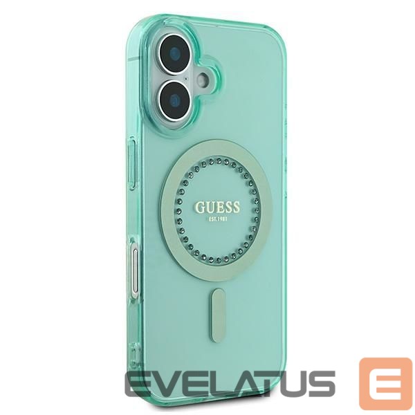 Other Phone Accessory Guess Guess IML Rhinestones MagSafe iPhone 16 Plus Case - Green