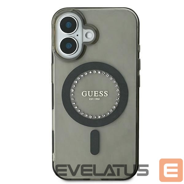 Other Phone Accessory Guess Guess IML Rhinestones MagSafe iPhone 16 Case - Black