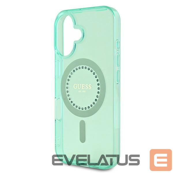 Other Phone Accessory Guess Guess IML Rhinestones MagSafe iPhone 16 Case - Green