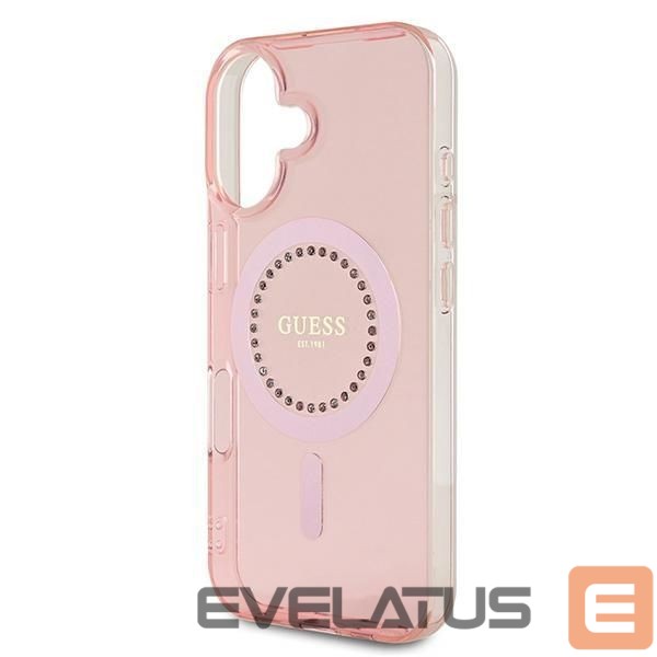 Other Phone Accessory Guess Guess IML Rhinestones MagSafe iPhone 16 Case - Pink