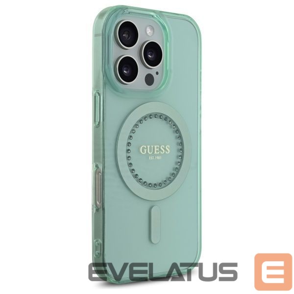 Other Phone Accessory Guess Guess IML Rhinestones MagSafe iPhone 16 Pro Max Case - Green