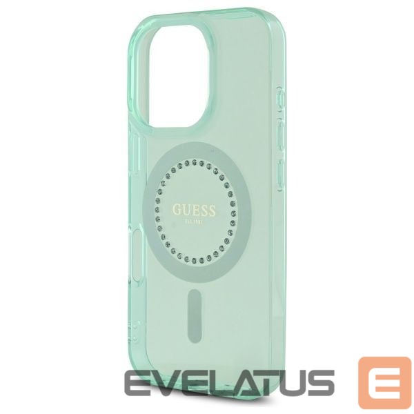 Other Phone Accessory Guess Guess IML Rhinestones MagSafe iPhone 16 Pro Max Case - Green