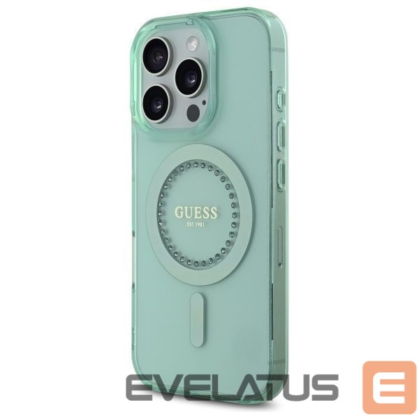 Other Phone Accessory Guess Guess IML Rhinestones MagSafe iPhone 16 Pro Max Case - Green