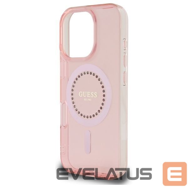 Other Phone Accessory Guess Guess IML Rhinestones MagSafe iPhone 16 Pro Max Case - Pink
