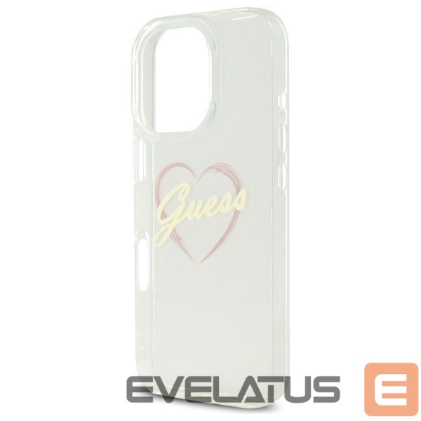 Other Phone Accessory Guess Guess IML Heart Case for iPhone 16 Pro - Transparent
