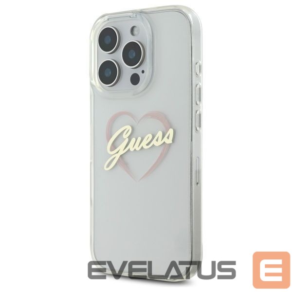 Other Phone Accessory Guess Guess IML Heart Case for iPhone 16 Pro - Transparent