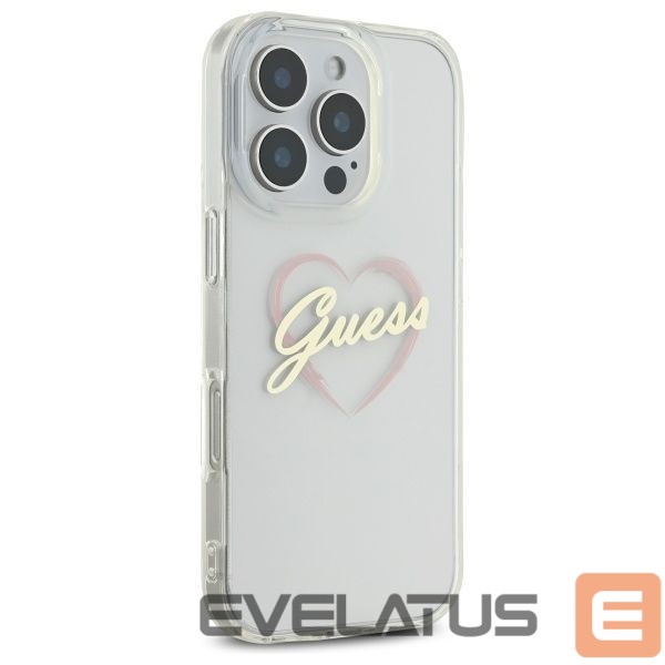 Other Phone Accessory Guess Guess IML Heart Case for iPhone 16 Pro - Transparent
