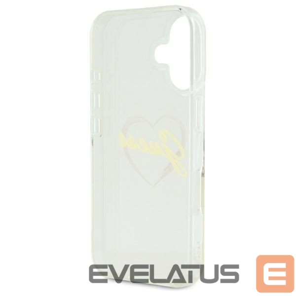 Other Phone Accessory Guess Guess IML Heart Case for iPhone 16 plus - Transparent