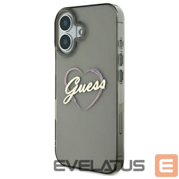 Other Phone Accessory Guess Guess IML Heart iPhone 16 Case - Black
