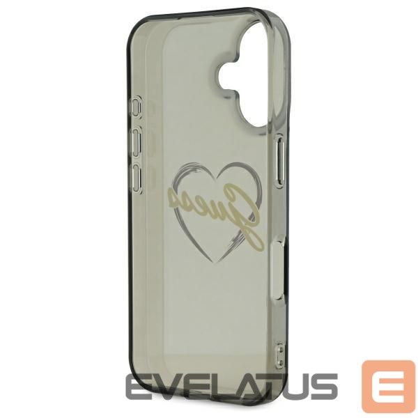 Other Phone Accessory Guess Guess IML Heart iPhone 16 Case - Black
