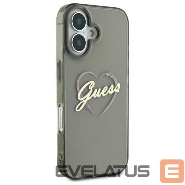 Other Phone Accessory Guess Guess IML Heart iPhone 16 Case - Black