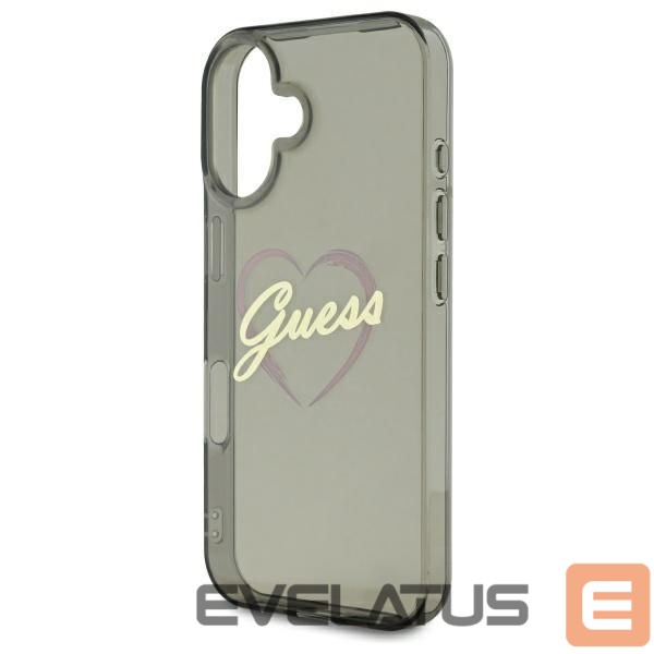 Other Phone Accessory Guess Guess IML Heart iPhone 16 Case - Black
