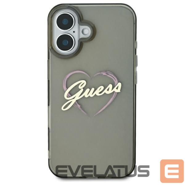 Other Phone Accessory Guess Guess IML Heart iPhone 16 Case - Black