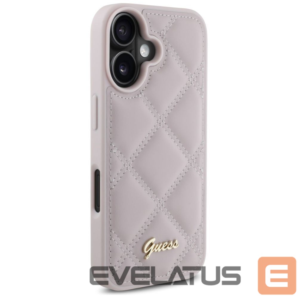 Other Phone Accessory Guess Guess Quilted Metal Logo iPhone 16 Case - Pink