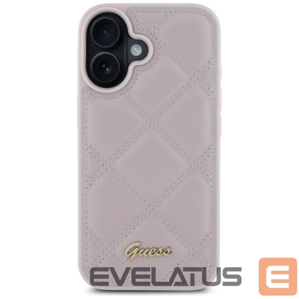 Other Phone Accessory Guess Guess Quilted Metal Logo iPhone 16 Case - Pink