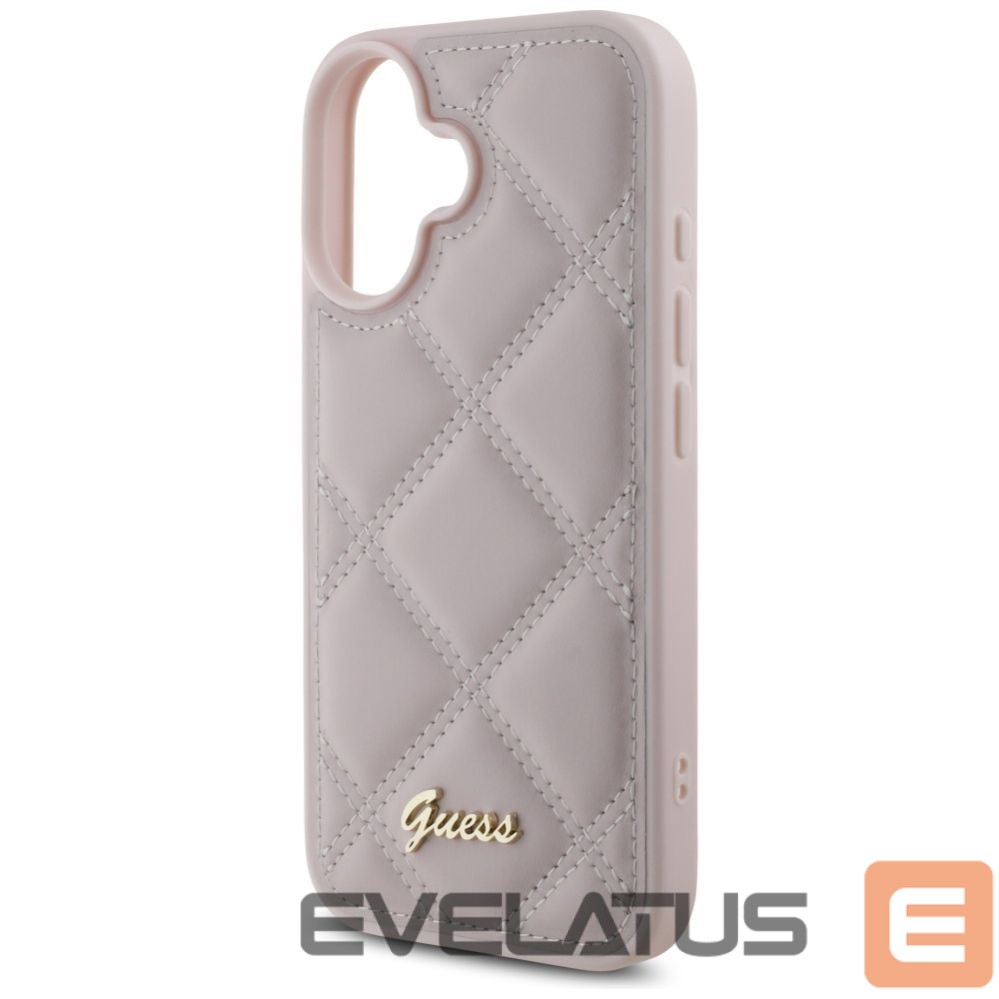 Other Phone Accessory Guess Guess Quilted Metal Logo iPhone 16 Case - Pink