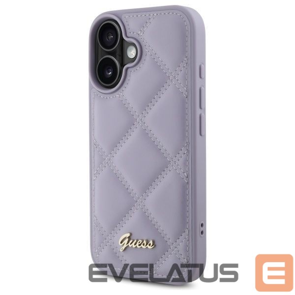 Other Phone Accessory Guess Guess Quilted Metal Logo case for iPhone 16 - light purple