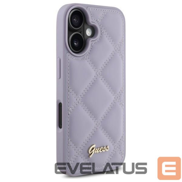Other Phone Accessory Guess Guess Quilted Metal Logo case for iPhone 16 - light purple