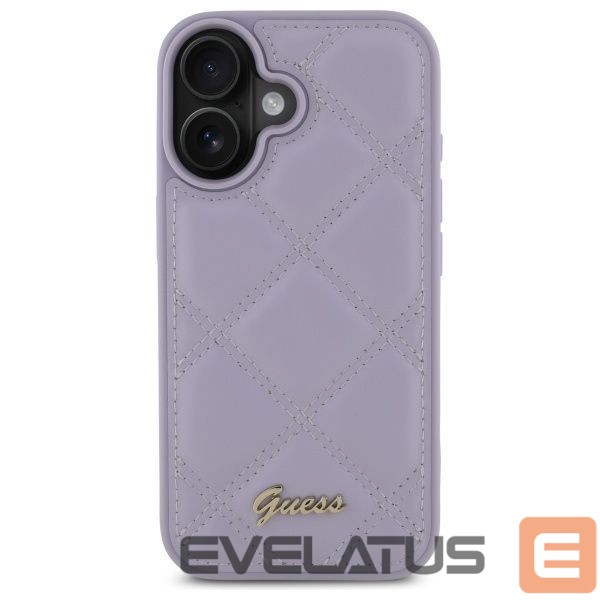Other Phone Accessory Guess Guess Quilted Metal Logo case for iPhone 16 - light purple