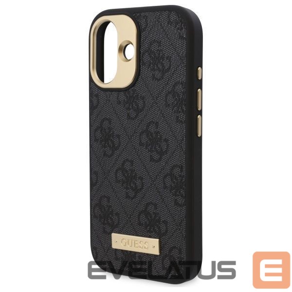 Other Phone Accessory Guess Guess 4G Logo Plate MagSafe Case for iPhone 16 Plus - Black