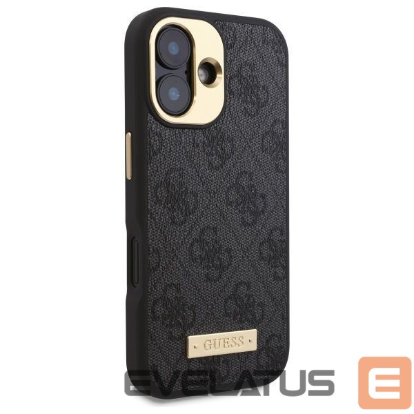 Other Phone Accessory Guess Guess 4G Logo Plate MagSafe Case for iPhone 16 Plus - Black