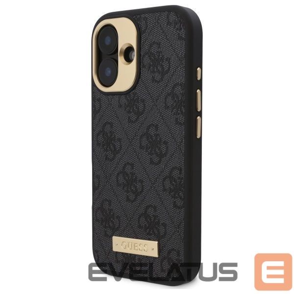 Other Phone Accessory Guess Guess 4G Logo Plate MagSafe Case for iPhone 16 Plus - Black