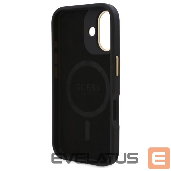 Other Phone Accessory Guess Guess 4G Logo Plate MagSafe Case for iPhone 16 Plus - Black