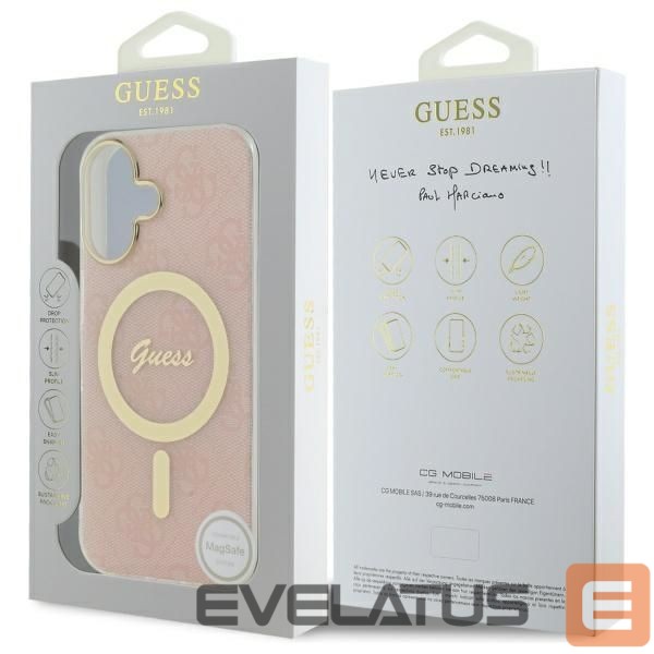Other Phone Accessory Guess Guess IML 4G MagSafe iPhone 16 Case - Pink