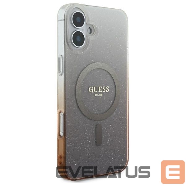 Other Phone Accessory Guess Guess IML Glitter Gradient MagSafe iPhone 16 Case - Brown