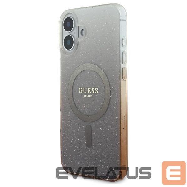 Other Phone Accessory Guess Guess IML Glitter Gradient MagSafe iPhone 16 Case - Brown