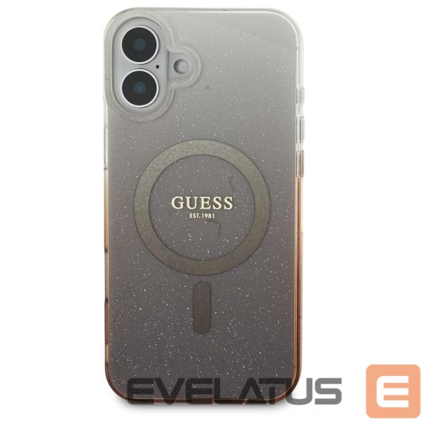 Other Phone Accessory Guess Guess IML Glitter Gradient MagSafe iPhone 16 Case - Brown