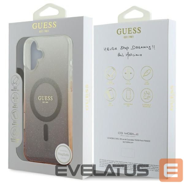 Other Phone Accessory Guess Guess IML Glitter Gradient MagSafe iPhone 16 Case - Brown