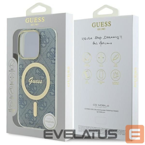 Other Phone Accessory Guess Guess IML 4G MagSafe Case for iPhone 16 Pro Max - Blue