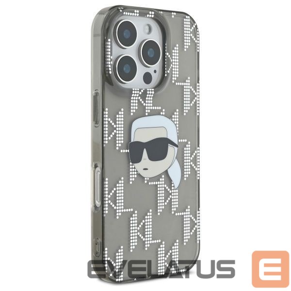 Other Phone Accessory Karl Lagerfeld Karl Lagerfeld IML Karl Head Electroplated iPhone 16 Pro Case - Black