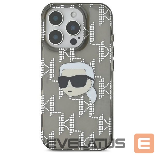 Other Phone Accessory Karl Lagerfeld Karl Lagerfeld IML Karl Head Electroplated iPhone 16 Pro Case - Black