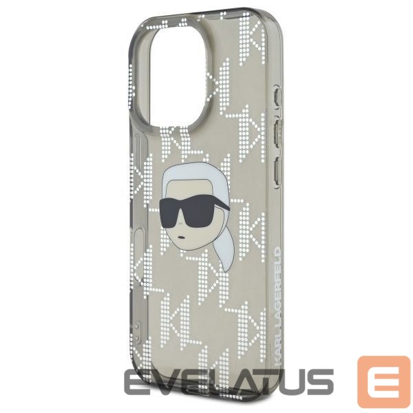 Other Phone Accessory Karl Lagerfeld Karl Lagerfeld IML Karl Head Electroplated iPhone 16 Pro Case - Black