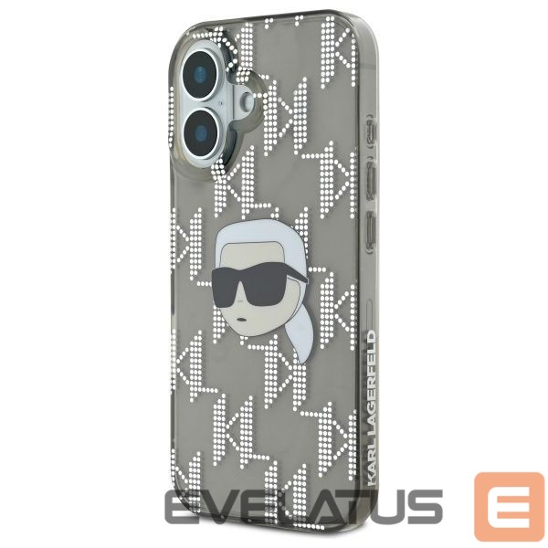 Other Phone Accessory Karl Lagerfeld Karl Lagerfeld IML Karl Head Electroplated iPhone 16 Case - Black