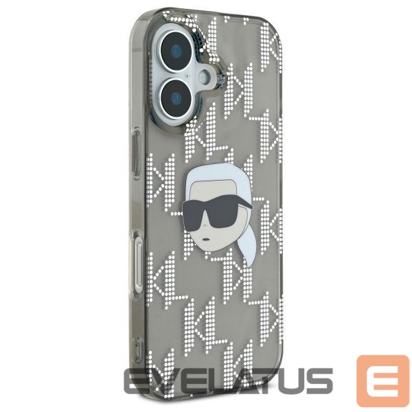 Other Phone Accessory Karl Lagerfeld Karl Lagerfeld IML Karl Head Electroplated iPhone 16 Case - Black